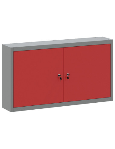 Mobile per attrezzi con blocco Rosso e Grigio 50 x 20 x 55 cm