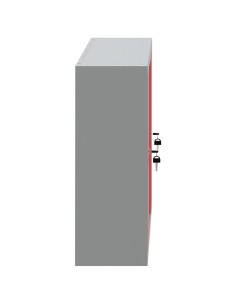 Mobile per attrezzi con blocco Rosso e Grigio 50 x 20 x 55 cm 2