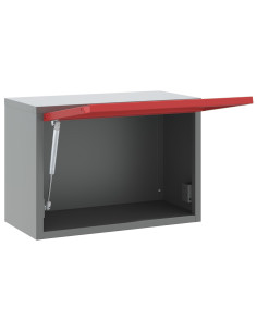 Mobile per attrezzi Rosso e Grigio 50 x 25 x 35 cm 2