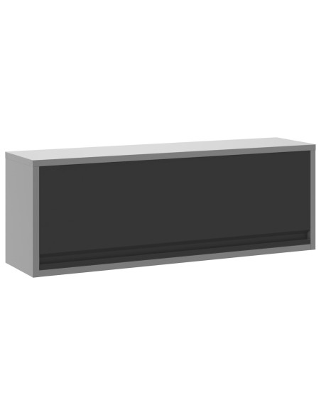 Mobiletto da Parete con Porta a Gas  Nero 100x25x35 cm