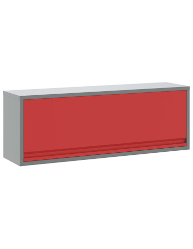 Mobile per attrezzi Rosso e Grigio 100 x 25 x 35 cm
