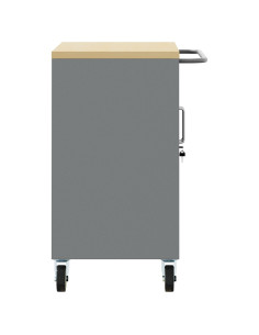 Banco da lavoro con lo scaffale Nero e Grigio 75 x 45 x 85 cm 2