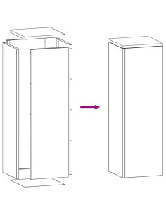 Supporto per piante 2 pcs Argento 24 x 24 x 75 cm