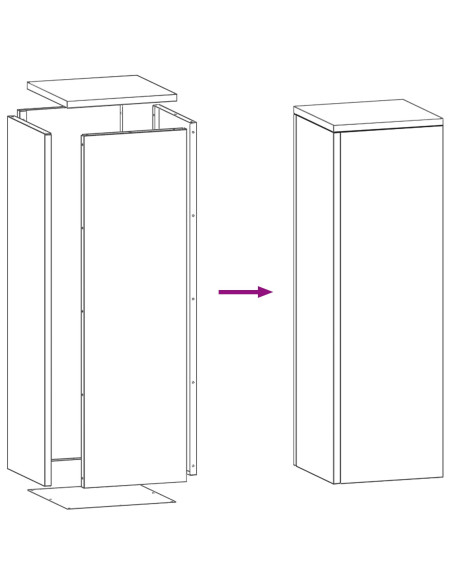 Supporti per piante da esterno  Pillar 2 pz 24x24x75 cm in acciaio inossidabile