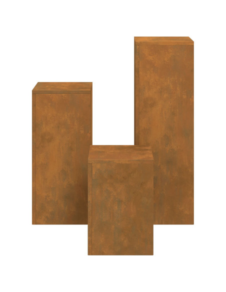 Supporto per piante 3 pcs Ruggine