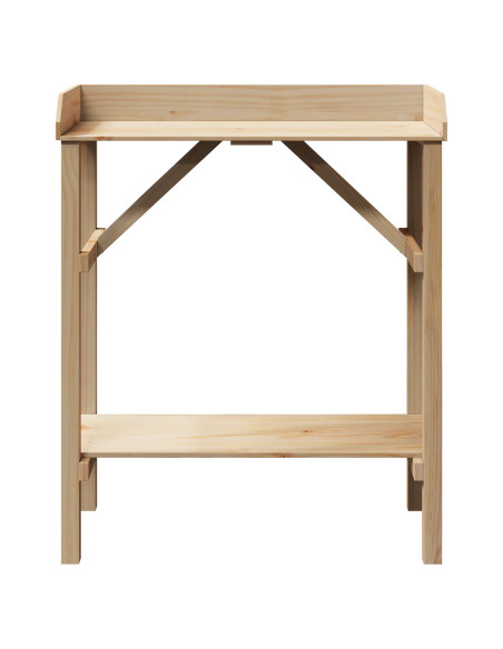 Tavolo da giardinaggio 75x40x90 cm in legno massello di pino