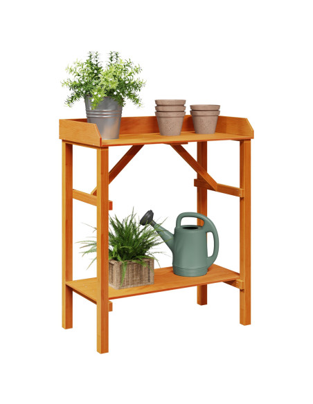Tavolo da Giardino in Acacia 75x40x90 cm Legno Massello di Pino