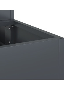 Vaso da giardino Antracite 90 x 90 x 35 cm