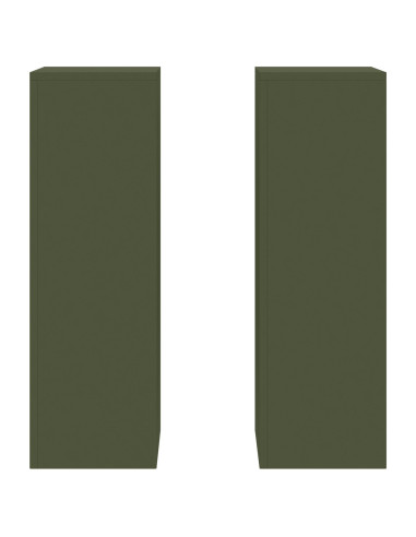 Supporto per piante 2 pcs Oliver verde 24 x 24 x 75 cm Acciaio