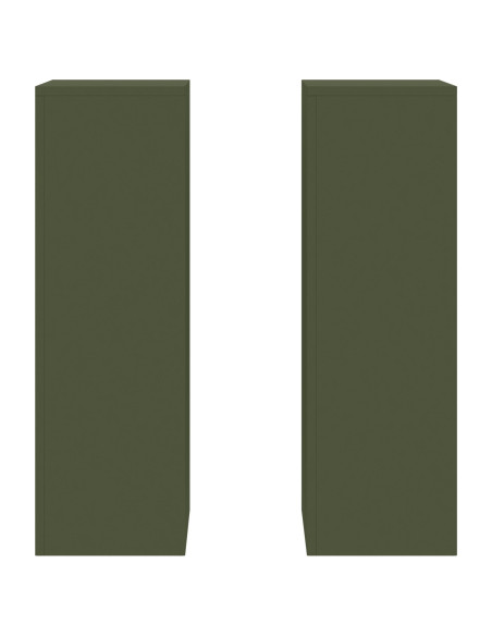 Supporto per piante 2 pcs Oliver verde 24 x 24 x 75 cm Acciaio