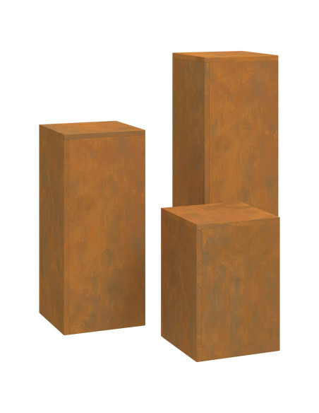 Supporto per piante 3 pcs Ruggine