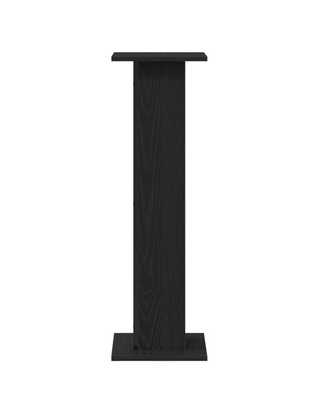 Supporto per Piante  2 pz Nero Rovere 30x30x95 cm Legno Ingegnerizzato
