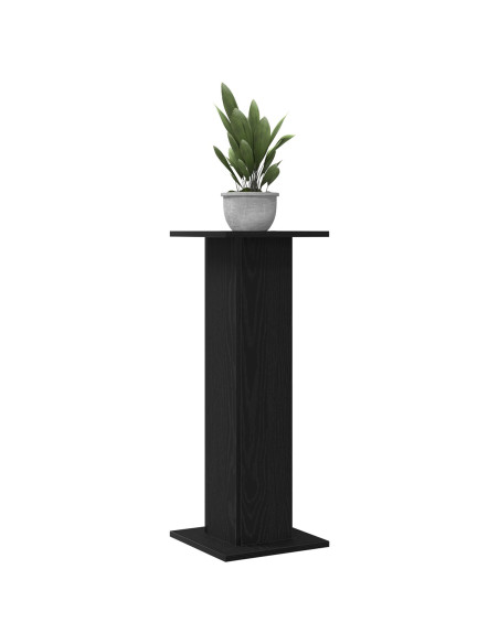 Supporto per piante 2 pcs Rovere Nero 30 x 30 x 80 cm