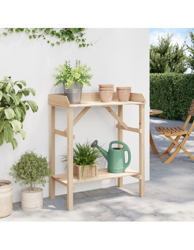 Tavolo da rinvaso Naturale 75 x 40 x 90 cm Legno di Pino Solido