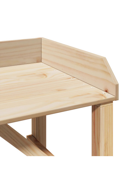 Tavolo da giardinaggio 75x40x90 cm in legno massello di pino