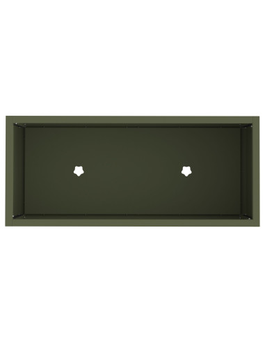 Vaso da Giardino Rialzato Oliver verde 60 x 26 x 45 cm Acciaio