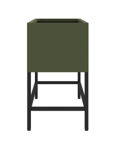 Vaso da Giardino Rialzato Oliver verde 60 x 26 x 45 cm Acciaio 2