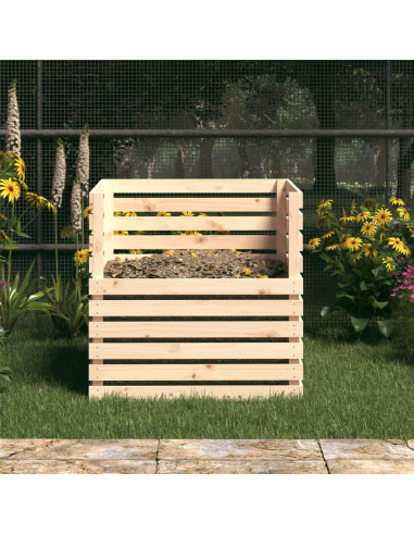 Compostiera 80x80x78 cm in Legno Massello di Pino