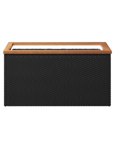 Fioriera Nera 80x40x40 cm in Polyrattan 2