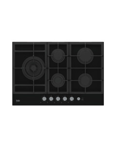 Beko HILL 75235 S piano cottura Nero Da incasso 75 cm Gas 5 Fornello(i)