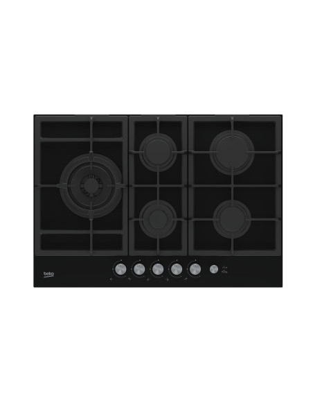 Beko HILL 75235 S piano cottura Nero Da incasso 75 cm Gas 5 Fornello(i)