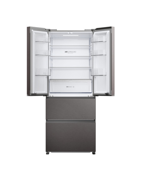 Haier HFR3718ENMD frigorifero side-by-side Libera installazione 402 L E Acciaio inox