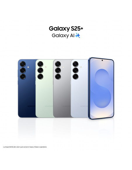 Samsung Galaxy S25+ Smartphone AI, Display 6.7'' QHD+ Dynamic AMOLED 2X, Fotocamera 50MP, RAM 12GB, 256GB, 4.900 mAh, Icyblue
