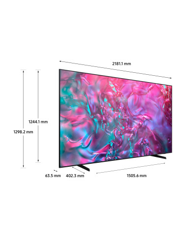Samsung TV Crystal UHD 4K 98” UE98DU9070UXZT Smart TV Wi-Fi Graphite Black 2024, Processore Crystal 4K, 4K Upscaling, Slim Loo
