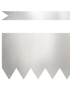 Bordura per Prato 50 pcs Argento 100 x 0.05 x 20 cm