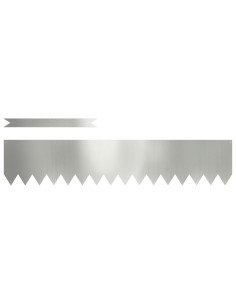 Bordura per Prato 50 pcs Argento 100 x 0.05 x 20 cm