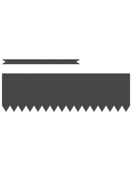 Bordura per Prato 30 pcs Nero 100 x 0.05 x 20 cm