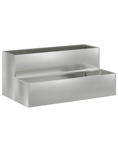 Vaso da giardino Argento 100 x 60 x 45 cm Acciaio zincato