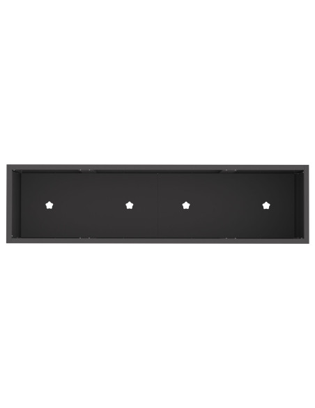Fioriera Rialzata 100x26x82 cm Acciaio Nero