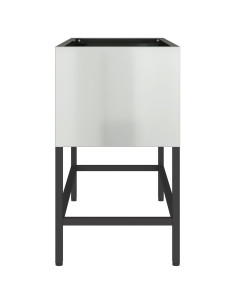 Vaso da Giardino Rialzato Argento 60 x 26 x 45 cm