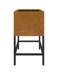 Vaso da Giardino Rialzato Ruggine 60 x 26 x 45 cm