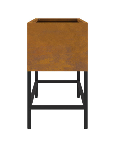 Vaso da Giardino Rialzato Ruggine 60 x 26 x 45 cm