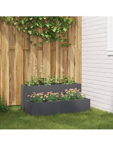 Vaso da giardino Antracite 100 x 60 x 45 cm