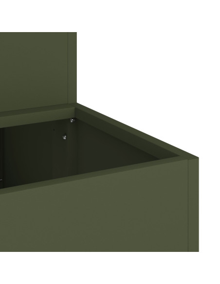 Fioriera 2-Tier 100x60x45 cm Verde Oliva Acciaio
