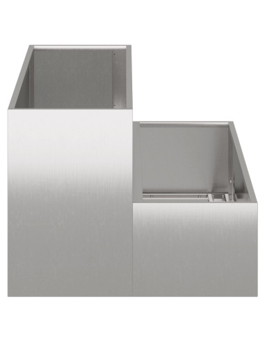 Vaso da giardino Argento 100 x 60 x 45 cm Acciaio inossidabile