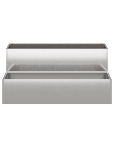 Vaso da giardino Argento 100 x 60 x 45 cm Acciaio inossidabile