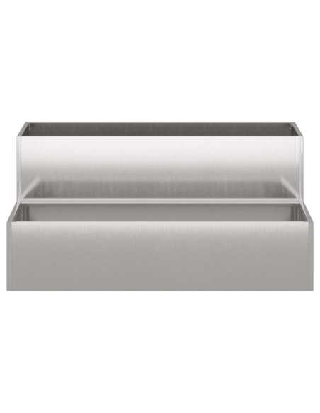 Vaso da giardino Argento 100 x 60 x 45 cm Acciaio inossidabile