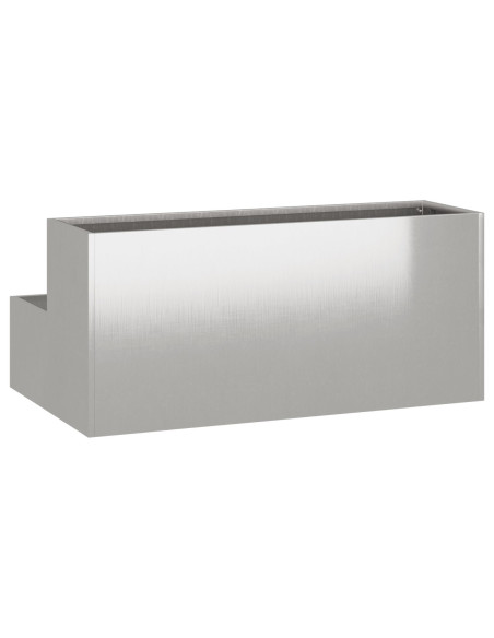 Vaso da giardino Argento 100 x 60 x 45 cm Acciaio inossidabile