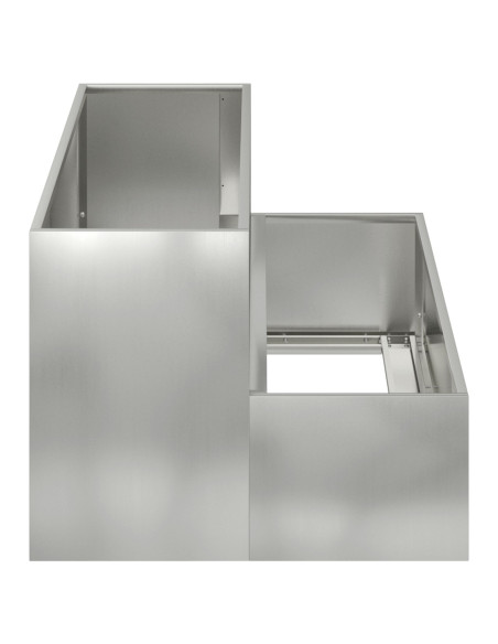 Fioriera da Giardino  2 Livelli 100x60x45 cm Acciaio Zincato