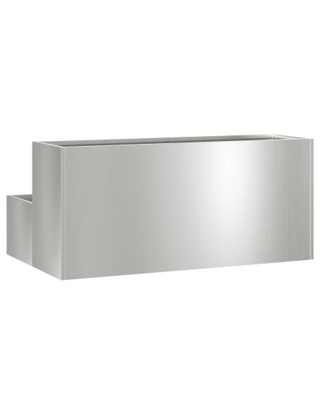 Vaso da giardino Argento 100 x 60 x 45 cm Acciaio zincato