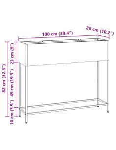 Vaso da Giardino Rialzato Bianco 100 x 26 x 82 cm Acciaio 2