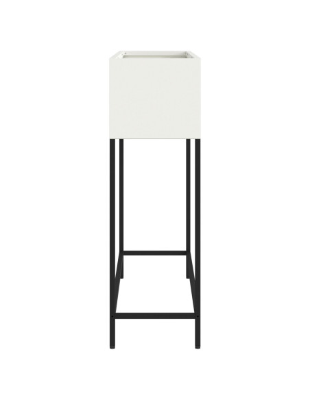 Fioriera Elevata 100x26x82 cm Acciaio Bianco