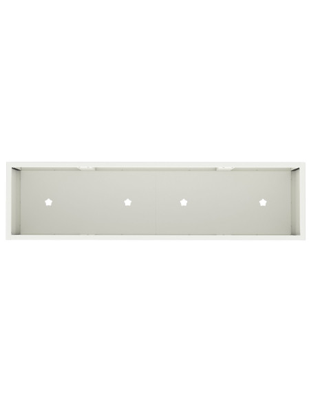 Fioriera Elevata 100x26x82 cm Acciaio Bianco