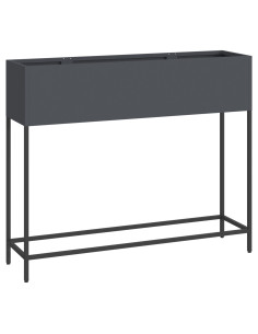 Vaso da Giardino Rialzato Antracite 100 x 26 x 82 cm Acciaio 2