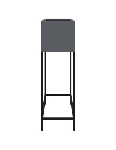 Vaso da Giardino Rialzato Antracite 100 x 26 x 82 cm Acciaio