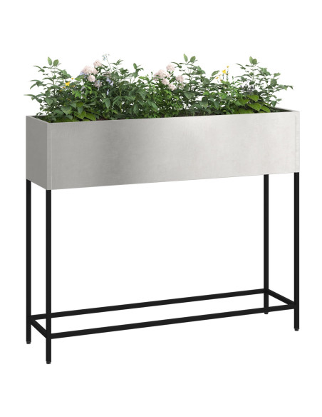 Pianter da Giardino Rialzato 100x26x82 cm in Acciaio Inossidabile